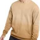 Hanes Originals Fleece, Garment Dyed Pullover, Crewneck Sweatshirts for Men (Small, Brown Sugar Ombre)