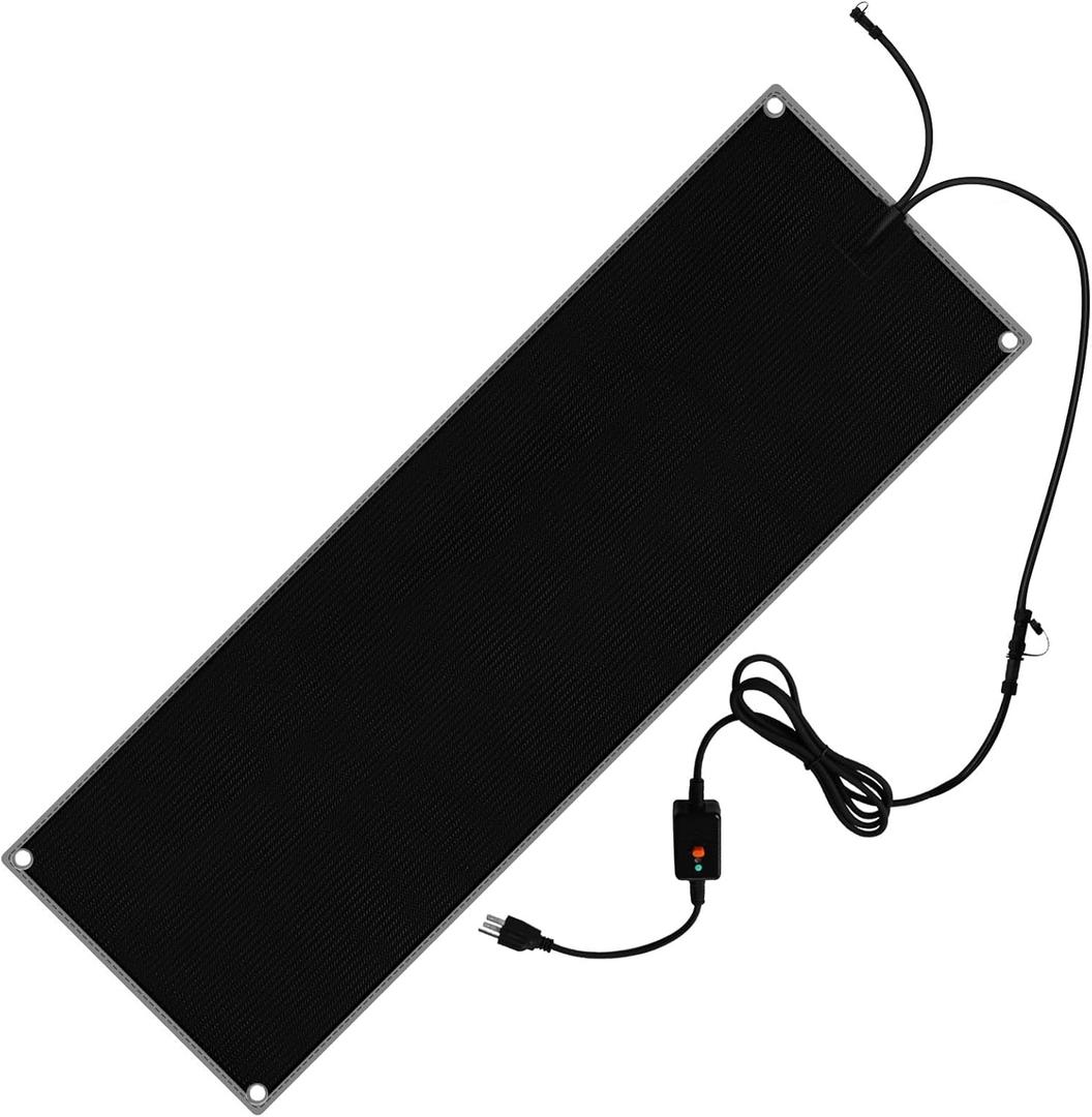 Heated Snow Melting Mat, 10"x30" Ideal Heated Outdoor Mats, 110V Snow and Ice Melting Mat for Winter Snow Removal, Snowmelt Heated Walkway Mats for Narrow Walkways Snow Paths (10X30 in)