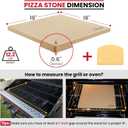 Unicook Extra Large Pizza Stone 18 Inch, Square Baking Stone for Oven and Grill, Heavy Duty Bread Pizza Pan, Thermal Shock Resistant Cooking Stoneware