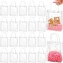 Youeon 40 Pcs Clear PVC Gift Bags with Handles 9x6.7x2.7 Inch, Reusable PVC Gift Wrap Bags, Clear Tote Bag, Shopping Bags for Merchandise, Retail, Boutique, Party Favors, Wedding, Birthday