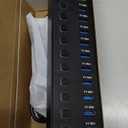 USB hubPowered USB hub, 11-Port hub Splitter10 USB 3.0 Data Transfer Port + 1 Smart Charging Port, Independent Switch (with LED Working Indicator) USB 3.0 Hub Powered with Power Adapter for Mac/PC