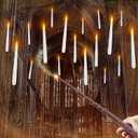 Raycare 20 Pcs Floating Candles with Wand, Hanging Candle with Timer, Magic Deco Candles Flickering Warm Light, Flameless Taper Candle with Remote, LED Candlesticks for Birthday Halloween Party Decor