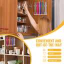 9.8'' Large Acrylic Straw Holder for Cabinet Door - [2025 Newly Upgraded] Reusable Tumbler Straw Organizer Storage with Ultra Sticky Cupboard Door Mounted & Sticker,Small Kitchen Accessories Container