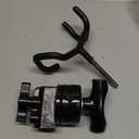 Microphone Boom Pole Mounting Kit with Cradle and 2.5-inch Grip Head - Sturdy Metal Holder for C-Stands and Mic Stands - Audio Recording and Boompole Support - black