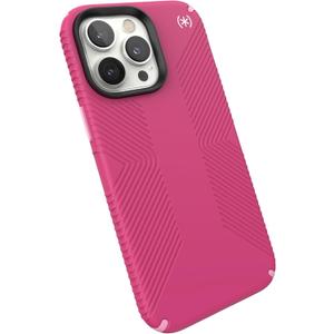 Speck iPhone 14 Pro Max Case - Drop Protection, Scratch Resistant, Dual Layer Slim Phone Case for 6.7 Inch iPhones 14 Pro Max - Built for MagSafe - Presidio2 Grip - Digital Pink/Blossom Pink/White