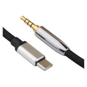 USB Type C Audio Cable to 3.5mm Jack Female Speaker Cable Nylon Cord Car Audio Extension Cable Plug 3 .5 Earphone(1.8 Meters)