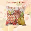 OHOME Thanksgiving Decorations - Fall Pillow Covers 18x18 Inch | Thanksgiving Throw Pillows -Thanksgiving Decorations for Couch-Friendsgiving Party Favors Decor Indoor Outdoor for Room Office Parlor