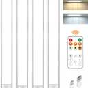 Under Cabinet Lights, 80 LED Motion Sensor Light Indoor,4000mAh USB Rechargeable Closet Light with Remote Control,3 Color Temps Wireless Under Counter Lights for Bedroom,Kitchen,Stairs,4 Pack (White-15.9 Inch)