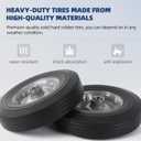 AR-PRO (2-Pack) 10" x 2.5" Flat Free Solid Rubber Replacement Tires - Flat-Free Tire and Wheel for Hand Trucks and Wheelbarrows with 5/8" Axles