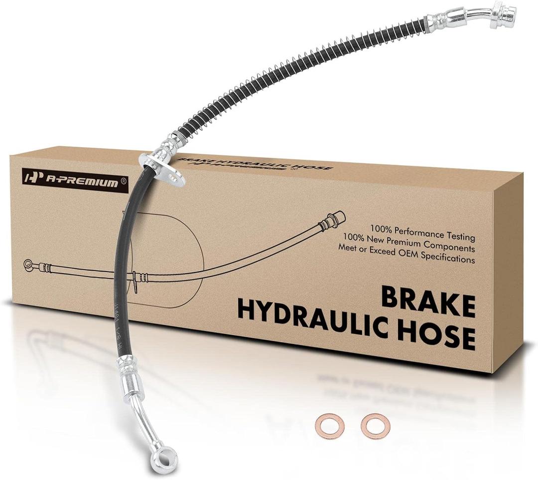 A-Premium Front Passenger Brake Hydraulic Hose Compatible with Kia Models - Rio 2006-2011, Rio5 2006-2011 - Replace# 587321G000