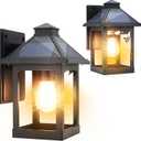 2 Pack Solar Wall Lanterns Outdoor with 3 Modes, Dusk to Dawn Motion Sensor LED Sconce Lights IP65 Waterproof, Exterior Front Porch Security Lamps Wall Mount Patio Fence Garage Decorative