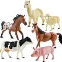 6PCS Farm Animal Toys for Kids 3-5 Realistic Plastic Farm Animal Figurines Educational Learning Toy for Toddlers Boys Girls Kids Farm Toys