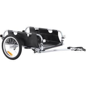 VEVOR Bike Cargo Trailer, 88/100/160 lbs Load Capacity, Heavy-Duty Bicycle Wagon Cart, Foldable Compact Storage with Universal Hitch