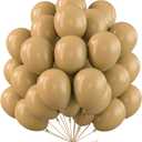 PartyWoo Tan Balloons 100 pcs 12 Inch Light Brown Neutral Boho Coffee Latex Helium Balloons for Wedding Baby Shower Gender Reveal Graduation Safari Woodland Birthday Party Decorations Tan-F19