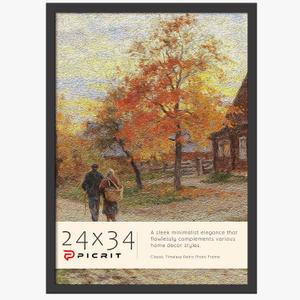 Picrit 24x34 Poster Frame, Picture Frame for Wall Mounting, Black