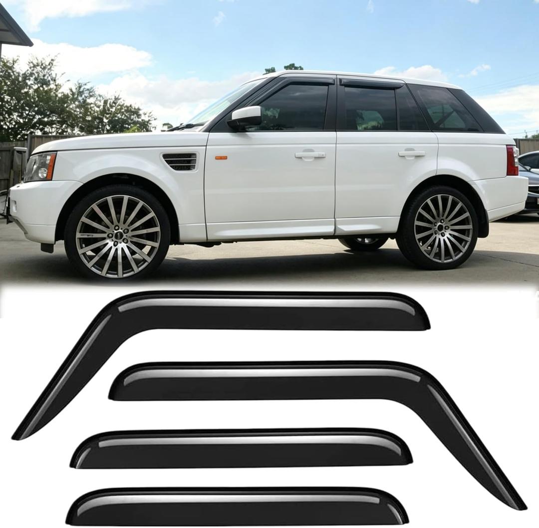 VICOJETOR Rainproof Side Window Wind Deflectors for Land Range Rover Discovery Sport 2015-2025 L550, Tape-on Sun Rain Guard Sets,Nice Looking Window Visors,Vent Deflector for Rover Sport 15-25 LA14