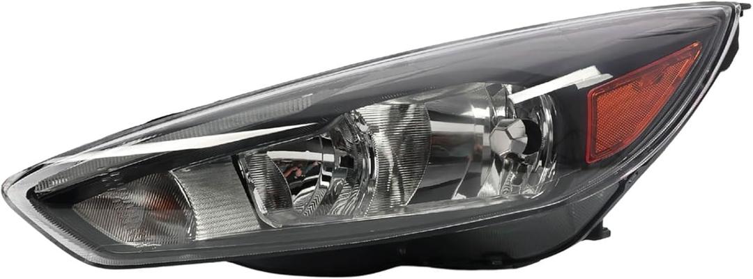 Driver Side Halogen Headlight Assembly Compatible with Focus S/ST/SE/SEL/Titanium 2015-2018 w/DRL Bulb Front Left Headlamp FO2502338