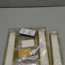 EZVALO Picture Light for Wall, Rechargeable 2400mAh Battery Lights Wireless Remote, 3 Color & Dimmable Magnetic 7.87'' LED Lights Display for Painting, Living Room, Gallery, Bedroom(Gold-3P)