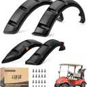 10L0L Golf Cart Front Rear Fender Flares for Yamaha G14, G16, G19, G22, with Metal Hardware, Set of 4(Not fit modified models)