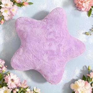 YRXRUS Star Pillows, Purple Star Shaped Pillow, Decorative Throw Pillow Gifts, Cute Plush Room Decor, Fluffy Faux Rabbit Fur 18"x18" Pillows for Living Bedroom