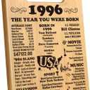 30th Birthday Gifts for Women Men, Happy 30 Year Old Birthday Gift Cutting Board for Her Him, Back In 1996 Birthday Decorations Woman Men Turning 30, 30 th Cutting Board Birthday Favor