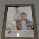 Malden International Designs Linear Rustic Wood Picture Frame, 8x10, Rough Gray