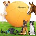 BurgeonNest 25'' Herding Ball for Dogs, Herding Ball for Australian Shepherds, Cattle, Border Collies & Medium/Large Breeds, Outdoor Dog/Horse Toys Includes Electric Pump for Quick Inflation-Yellow