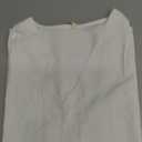 EVALESS Women's Pleated V Neck Sleeveless Tank Top (XX-Large, White)