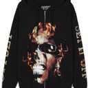 Offset Fire Zip Hoodie, M