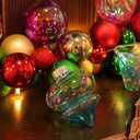 MOONET 25Pcs 2.64in Christmas Decoration Balls Shatterproof Colored Transparent Ball for Festival Wedding Home Party Decors Xmas Tree Hanging