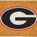 Team Sports America NCAA University of Georgia Natural Coir Doormat | Official Full Color Team Logo | 28 x 16 Inches | Non Slip Back | Front Door Welcome Floor Mats | Indoor Outdoor Entrance Rug
