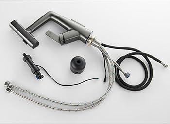 KBF-BF017 Kitchen Faucet with Pull Down Sprayer, Modern Single Handle Single Hole Stainless Steel Kitchen Sink Faucets 3 Modes