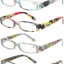 Kerecsen Women's Reading Glasses 4 Pairs Ladies Fashion Spring Hinge Readers +3.0