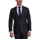 Haggar J.M Signature Herringbone Tailored Fit Two-Button Flap Pocket Suit Separate Coat Dark Heather Grey, Size 32Wx30L