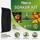 Flexon WS100KITCN 20-Piece Soaker Hose Kit, 100 ft, Black