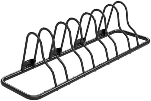 FOYUEE Outdoor Bike Rack Garage Floor - 4 Bicycle Racks & Stands Kids Bike Parking Organizer Indoor Bike Storage Holder
