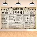DARUNAXY 30th Birthday Party Decorations, Vintage Back in 1996 Banner 30 Year Old Birthday Party Poster Supplies Vintage 1996 Backdrop Photography Background for Men & Women 30th Class Reunion Decor