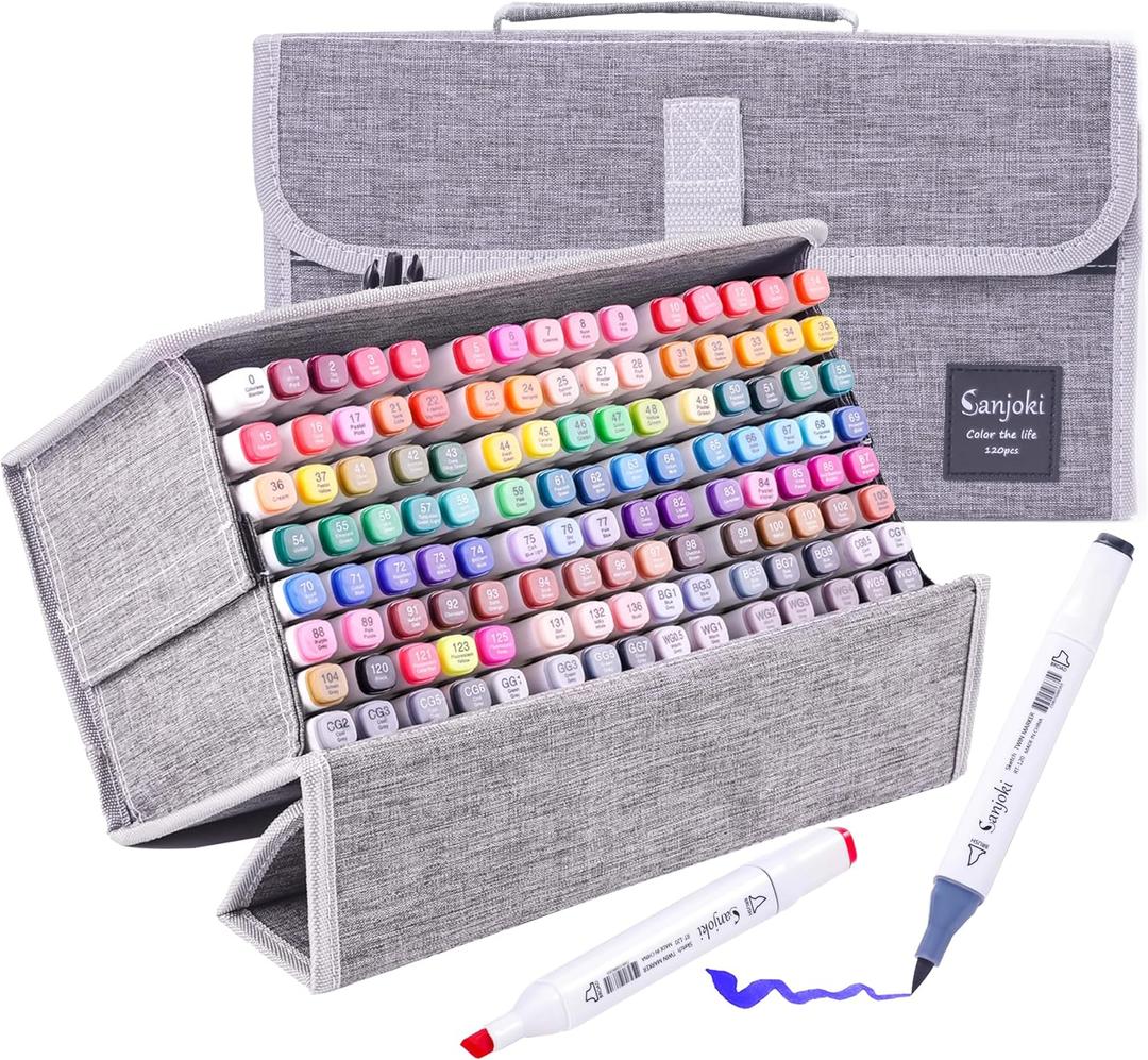 Art Markers 120 Colors Brush Tip Multicolor Pen Professional Marking Pen for Artist and Beginners