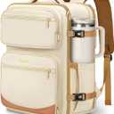 Taygeer Underseat 40L Travel Backpack with Shoe Compartment, TSA Approved Frontier Airlines Personal Item Bag, 18x14x8 inches Travel Bag for Women Weekender Fits Spirit Frontier Allegiant, Beige