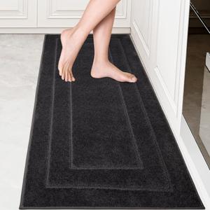 PURRUGS Machine Washable Kitchen Runner Rug 24" x 59", Non-Slip/Skid Hallway Runner Rug, Super Absorbent Soft Area Rug for Kitchen, Hallway & Laundry, Charcoal