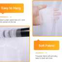 Fomcet Tulle Curtains with Lights String White 20FT X 8FT Sheer Backdrop Curtains for Parties Wedding Baby Shower Photo Shoot Decorations (4 Panels 5x8FT)