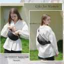 Eslcorri Small Crossbody Sling Bag for Women Trendy - Fanny Packs Leather Chest Belt Bum Bag Anti Theft Purse for Travel