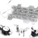Dryer Heating Element Kit for 3 Wire sam-sung DVE45R6300V/A3 DVE52M7750V/A3 DVE52M8650V/A3 DVE54R7600C/A3 DVE60M9900V/A3 DVE50R8500V/A3 DVE52M7750W/A3 DVE54R7200W/A3 DVE54R7600W/A3 DVE55A7300E/A3