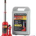 BAOSHISHAN 3 Ton Double Ram Bottle Jack 6-1/2" to 16-1/2" Lifting Range Portable Hydraulic Jack with Carrying Case (3 Ton with Case)