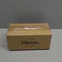 Mkono Small Artificial Flowers in Ceramic Vase 12.5" Centerpieces Coffee Table Decor, Silk Flower Arrangements for Home Decor Indoor Fake Flower Bouquet for Bathroom Dining Room Kitchen Champagne