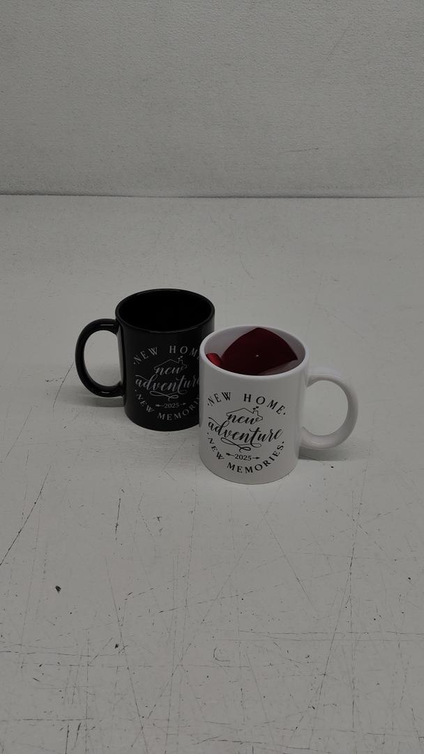 New Home New Adventure Mugs - House Warming Gifts New Home - New Home Gifts for Newlywed Couple First Time House Warming Gifts - Housewarming Gifts for New House Couple Women, 11 Oz Pack of 2
