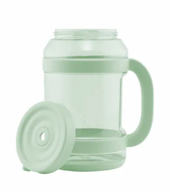 REDUCE WaterDay 80 oz Water Jug with Time/Ounce Markings - Spill-Proof Straw, Durable Tritan - Big Water Bottle for Daily Hydration - Dishwasher Safe, Clear & Easy to Clean, Green