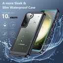 for Galaxy S23 Case Waterproof, 12FT Military Shockproof Built-in Screen Protector IP68 Water Resistance Full-Body Heavy Duty Anti-Scratched Rugged Case, Blue