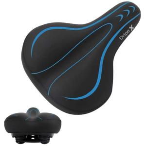 Gel Bike Seat Cover Padded Bicycle Seat Covers for Men – Comfort Extra Soft Padded Gel Bicycle Seat Pad – Spin Bike Seat Cushion Pads – Cycling, Spinning Class, Exercise Bike Stationary Cycle (Black)