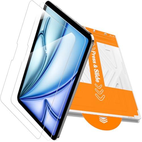 PandaShield 2-Pack 9H+ Tempered Glass Screen Protector for iPad Air M3/ M2 (11 inch, 7th/ 6th Gen, 2025/ 2024) - Easy-Install Box, 12FT Shatterproof, Apple Pencil Compatible, Bubble Free, HD Clarity